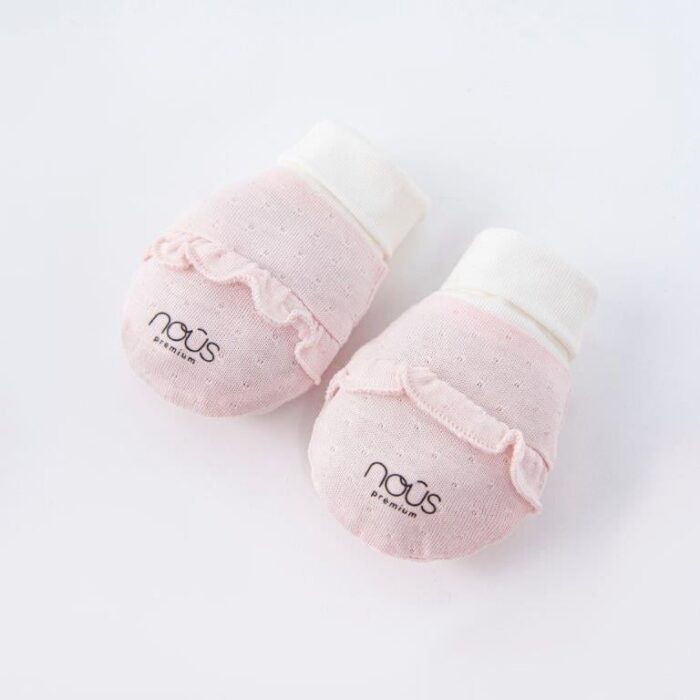Set phụ kiện sơ sinh Nous 4 món màu hồng