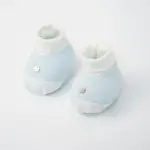 Set phụ kiện sơ sinh Nous 4 món màu trắng phối xanh da trời