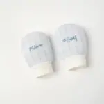 Set phụ kiện sơ sinh Nous 4 món màu trắng phối xanh nhạt