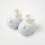 Set phụ kiện sơ sinh Nous 4 món màu trắng phối xanh nhạt