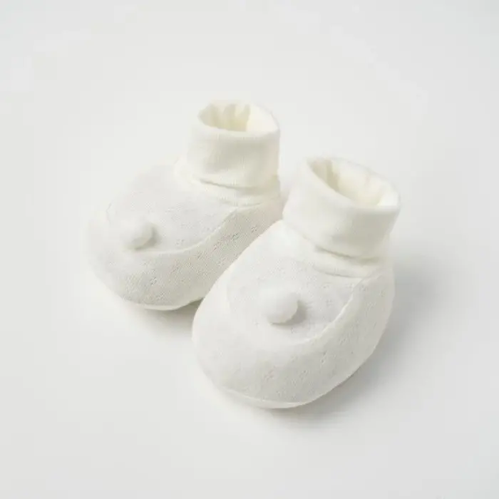 Set phụ kiện sơ sinh Nous 4 món màu trắng phối tím nhạt
