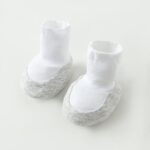 Set phụ kiện sơ sinh Nous 4 món màu xám thêu mặt gấu