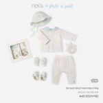 Set quà tặng sơ sinh Nous 5 món màu trắng